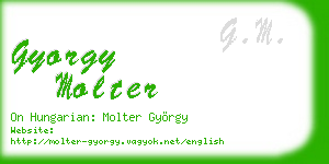 gyorgy molter business card