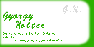 gyorgy molter business card